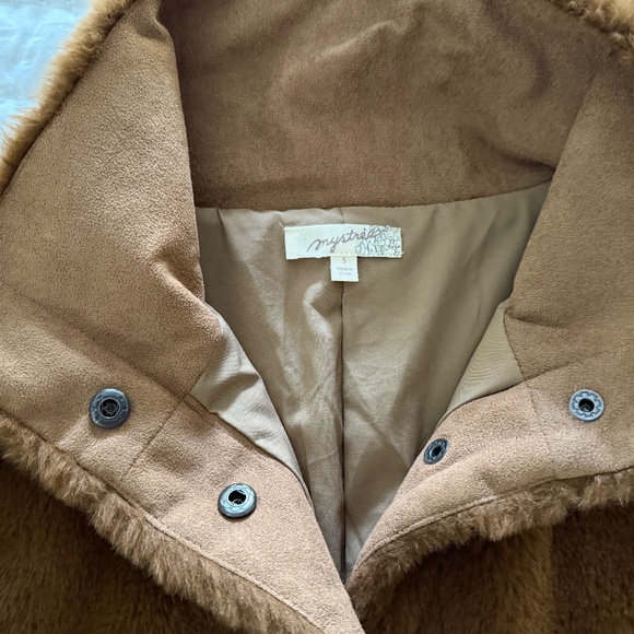 Mystree soft brown teddy bomber jacket size small adorable like new - Picture 4 of 7